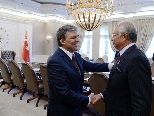 Malezya Başbakanı Razak Çankaya Köşkü’nde